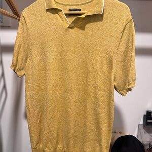 Stitch Note open collar knit polo